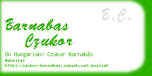 barnabas czukor business card