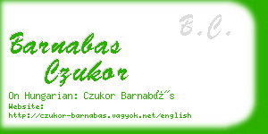 barnabas czukor business card